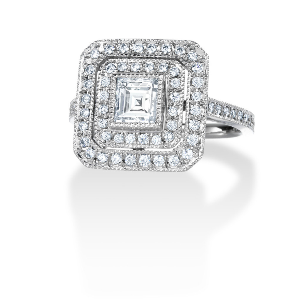 Square Cut Diamond Ring マーク・ヒロシ・ウィリス ダイヤモンドジュエリー Mark Hiroshi