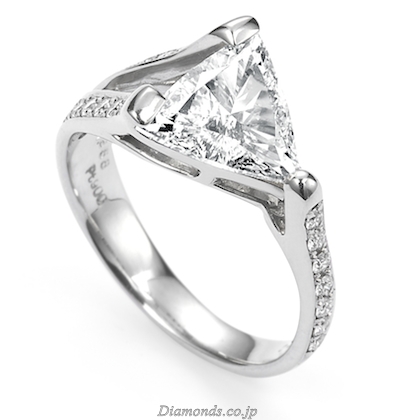 triangular cut wedding rings