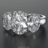 3 Stone Oval Diamond Ring