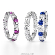 Diamond Eternity Rings (Sapphire/Ruby)