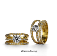 1 Carat Hearts and Arrows Diamond Ring | Radiant Diamond Ring