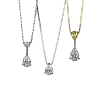 Pear Shape Diamond Pendants 