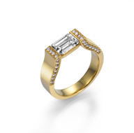 1 Carat Emerald Cut Diamond Ring