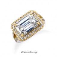 4 Carat, Internally Flawless, Emerald Cut Diamond Ring.