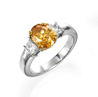 Orange Diamond Ring